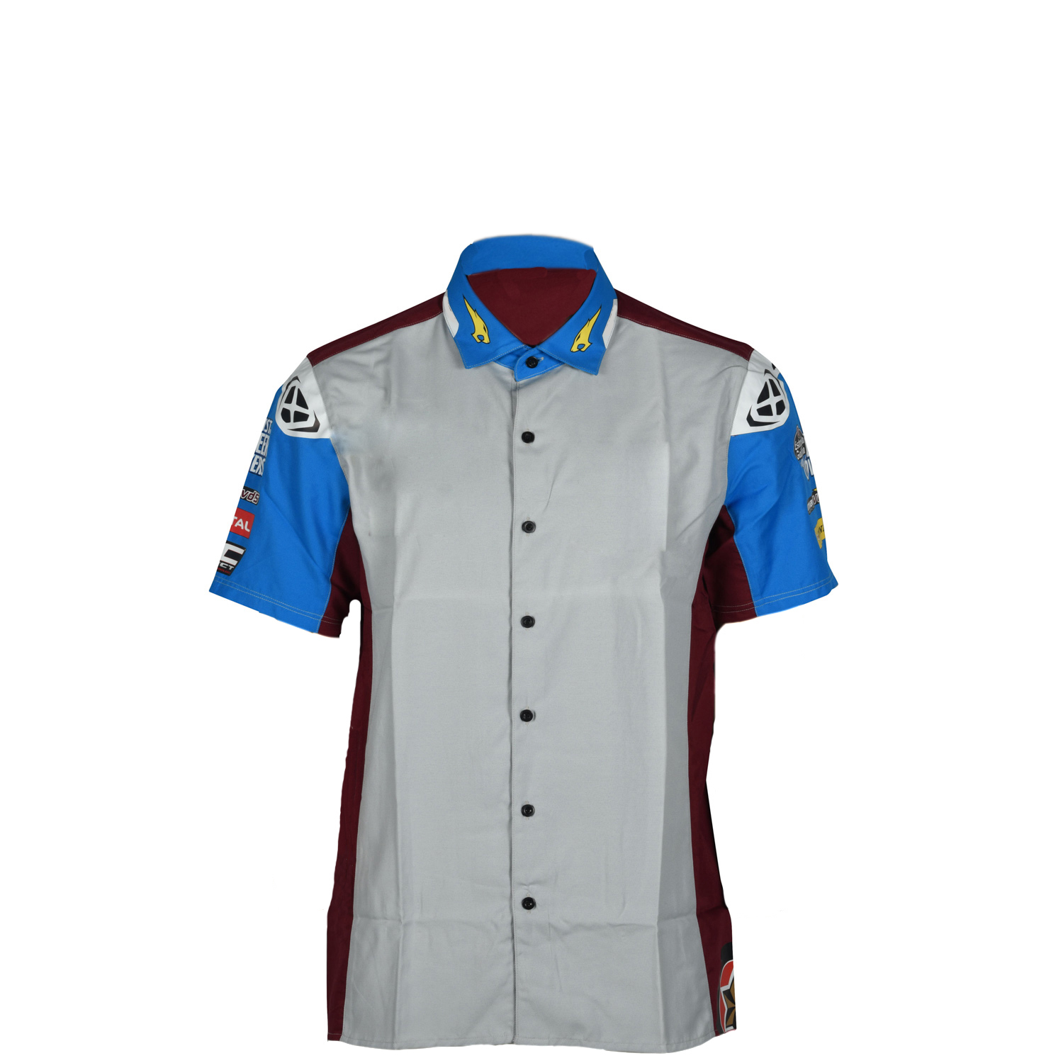 Custom Logo Design Popline Sports Shirts with Front Printing and Embroidery